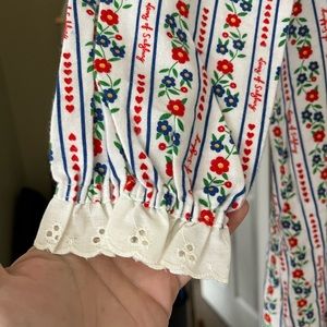 Lanz of Salzburg vintage flannel floral nightgown